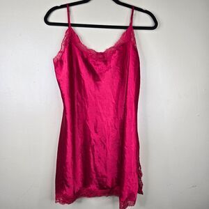 Victoria's Secret red satin lace nighty size L